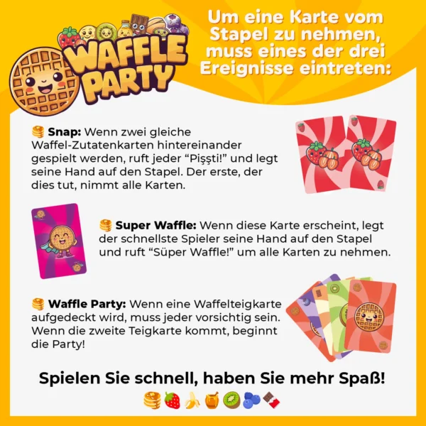 Waffle Party, Kartenspiel zur Entwicklung von Aufmerksamkeit, visueller Wahrnehmung und Reflexen (4–7 Jahre) – Bild 5