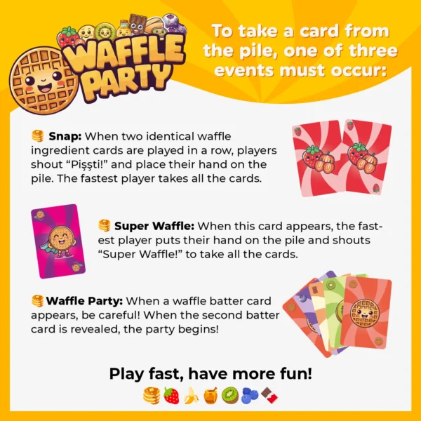 Waffle Party, Card Game Developing Attention, Visual Perception, and Reflexes (Ages 4-7) - Image 5