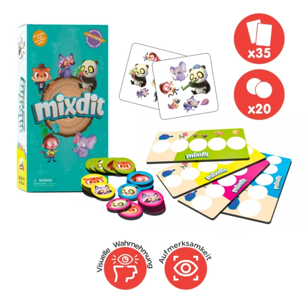 Mixdit, Board Game for Developing Attention and Visual Perception (Ages 3-6) - Image 2