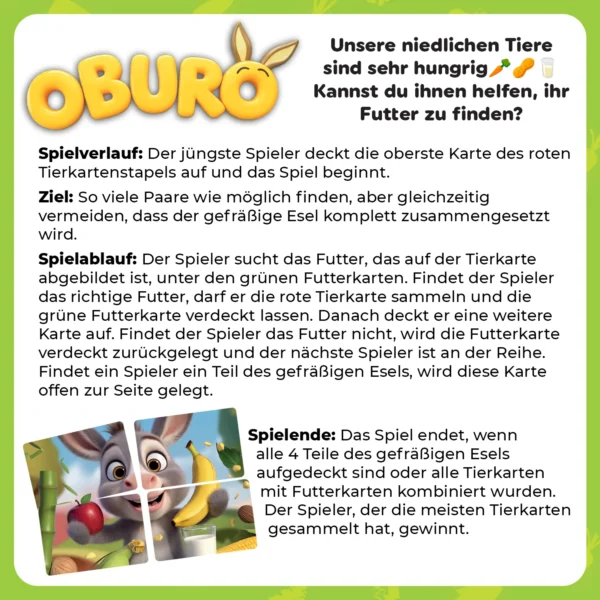 Oburo, Kartenspiel zur Förderung des visuellen Gedächtnisses (Alter 3–7) – Bild 5