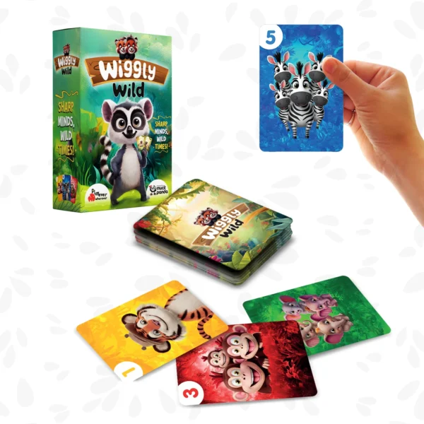 Wiggly Wild, Color and Number Matching Card Game (Ages 3-6) - Image 4